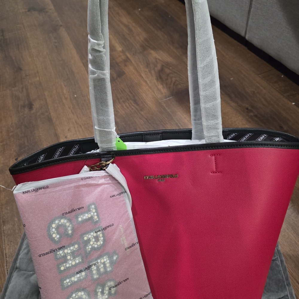 Karl Lagerfeld Vibrant Red Tote